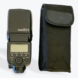 Canon Speedlite 580EX II Digital Camera Flash with Case Black E-TTL II 2711B002